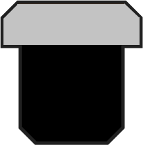 Nylon piston seal with square NBR energizer 159 x 180 x 8