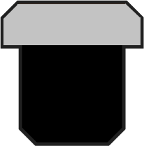 Nylon piston seal with square NBR energizer 94 x 115 x 8